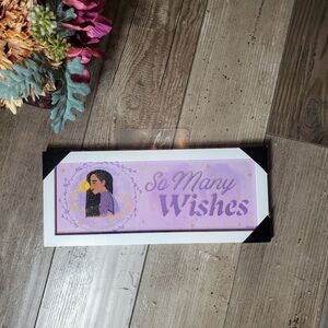 NWT Disney Wish Framed Wall Art with Hanger "So Many Wishes"